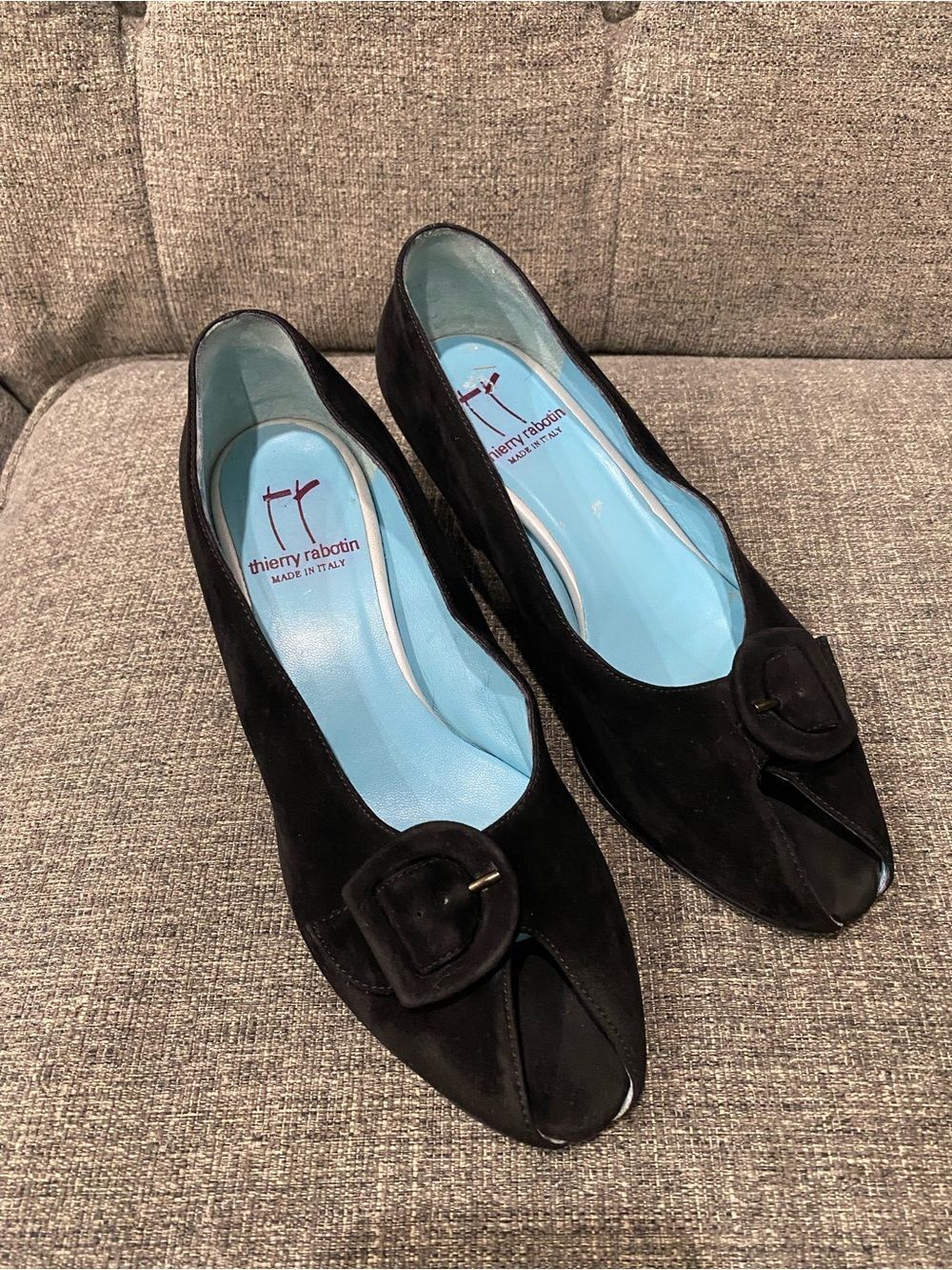 Thierry Rabotin Beep Toe Buckle Heels Women’s Size 37